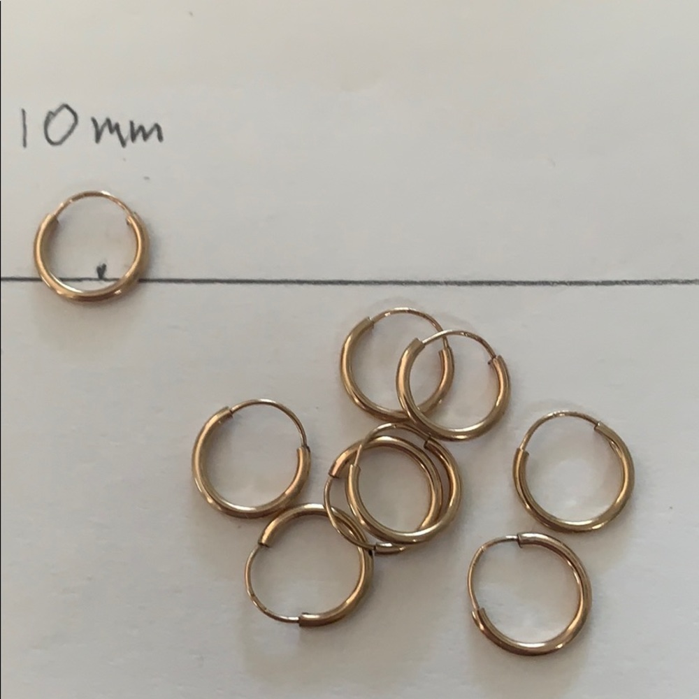 Two 10 mm Goldfilled hoops
